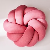 baratos Almofadas de chão-Travesseiro de nó redemoinho travesseiro de chão bola almofadas decorativas 13,8 polegadas travesseiro macio redondo atado para casa cama quarto decoração sofá escritório decoração travesseiro de