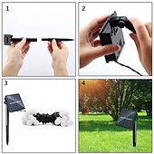 cheap Solar String Lights-Outdoor Solar String Light Solar LED String Lights Matte Bulb Warm White Colorful White 8 Mode Outdoor Waterproof 7M 50LEDs Fairy Lights Christmas Wedding Holiday Decoration Lights Garden Light