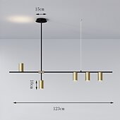 economico Luci a sospensione-lampada a sospensione a led 123 cm lampada a sospensione design singolo in metallo stile nordico 220-240v
