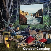 preiswerte Zubehör für Projektoren-Projektionswand 16: 9 HD Faltwand tragbare Heim-Outdoor-Ktv-Büro 3D-Projektionswand für Heimkino (150 &quot;/ 120&quot; / 84 &quot;/ 72&quot; / 60 &quot;)