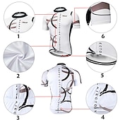 abordables Maillots pour hommes-Homme Maillot Velo Cyclisme Manche Courte Cyclisme Maillot Top avec 3 poches arrière VTT Vélo tout terrain Vélo Route Respirable Séchage rapide Résistant aux ultraviolets Zip frontal Blanche Jaune