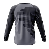 billiga Tröjor för män-Herr Downhilltröja Långärmad Bergscykling Vägcykling Gul Röd Blå Cykel Tröja UV-resistent Andningsfunktion Snabb tork Polyester sporter Geometrisk Kläder