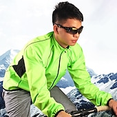 cheap Men&#039;s Jackets &amp; Gilets-Nuckily Men&#039;s Cycling Jacket Rain Jacket Packable Waterproof Windproof UV Protection Bike Jacket Windbreaker Mountain Bike MTB Road Bike Cycling City Bike Cycling Black White Yellow Bike Wear
