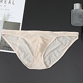 economico Slip, boxer ed intimo Uomo-Per uomo 3 pezzi Slip Di base Poliestere Vita normale Taglie UE / USA Blu chiaro Nero