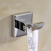 billige Garderobekroker-multifunksjons kappekrok, moderne stil, 304 rustfritt stål, 4-farget sort, krom, børstet, gull - veggmontert for bad og soverom