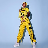 economico Hip Hop Dancewear-Hip hop Jazz Superiore Fascia / fiocco in vita Per donna Prestazioni Da tutti i giorni Senza maniche Cadente Poliestere