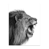 cheap Animal Prints-Wall Art Canvas Prints Painting Artwork Picture Animal Lion Home Decoration Decor Rolled Canvas No Frame Unframed Unstretched