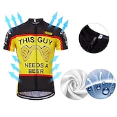 cheap Men&#039;s Jerseys-Men&#039;s Cycling Jersey Short Sleeve Bike Jersey Top with 3 Rear Pockets Mountain Bike MTB Road Bike Cycling Fast Dry Breathable Quick Dry Moisture Wicking Black Red Black Yellow Red Blue Graphic