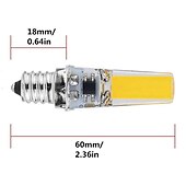 זול נורות כדוריות לד-נורת e12 ac/dc עמעום 110v 220v 2508 cob נורות לד מחליפות נברשת זרקור הלוגן