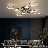 זול תושבות רצף ותושבות חצי-רצף-תאורת led תקרת 120 ס&quot;מ עיגול עיצוב קו עיצוב צורות גיאומטריות אורות אחיזה אקריליק בסגנון אמנותי גימורים צבוע ליניארי מודרני בסגנון נורדי 220-240v