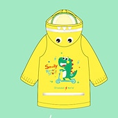 billige Guttas utendørsjakker-Unisex Gutt Jente 3D Dinosaur Regnfrakke Langermet Sommer Vår Høst Aktiv søt stil Polyester Barn 3-8 år Gate Feriereise Normal