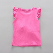 cheap Sets-Girls&#039; 3D Cartoon Bow T-shirt &amp; Shorts Short Sleeve Chic &amp; Modern Basic Casual Kid&#039;s
