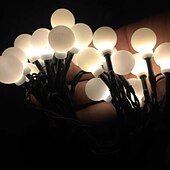 cheap Solar String Lights-Outdoor Solar String Light Solar LED String Lights Matte Bulb Warm White Colorful White 8 Mode Outdoor Waterproof 7M 50LEDs Fairy Lights Christmas Wedding Holiday Decoration Lights Garden Light