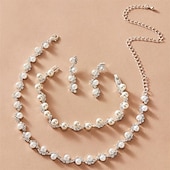 economico Parure di gioielli-1 set Set di gioielli For Per donna Anniversario Regalo Graduazione Perle finte Strass intrecciato Palla / Spiaggia