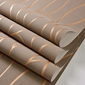 voordelige Behang-cool wallpapers structuurbehang muurschildering vlies 3d behang moderne print reliëf streep wandbekleding sticker film voor thuis woonkamer slaapkamer binnen tv achtergrond home decor 53*1000cm