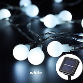 cheap Solar String Lights-Outdoor Solar String Light Solar LED String Lights Matte Bulb Warm White Colorful White 8 Mode Outdoor Waterproof 7M 50LEDs Fairy Lights Christmas Wedding Holiday Decoration Lights Garden Light