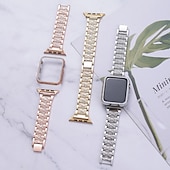 economico Cinturini per Apple Watch-Cinturino per orologio  per Apple Watch 38mm 40mm 41mm 42mm 44mm 45mm 49mm iwatch Series Ultra 8 7 6 SE 5 4 3 2 1 Acciaio inossidabile Con diamantini Sostituzione Cinghia con caso Diamante Bling