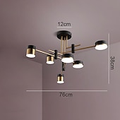 preiswerte Kronleuchter-led deckenleuchte 76/76/101,6 cm geometrische formen kronleuchter metall sputnik geometrisch galvanisierte lackierte oberflächen led nordischen stil 220-240v