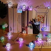 cheap Solar String Lights-Elegant Wedding Party Reception Solar LED String Lights - Moroccan Ball Outdoor Garden Lights, Waterproof 10M-50LED, 7M-30LED, 5M-20LED Globe Lanterns for Home Decoration