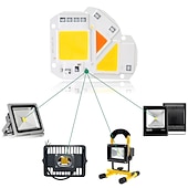 رخيصةأون لمبات الكرة LED-1 قطعة 50 واط Uttral مشرق led قطعة خبز رقاقة 110 فولت 220 فولت المدخلات الذكية IC ل DIY LED ضوء الفيضانات الدافئة الباردة الأبيض