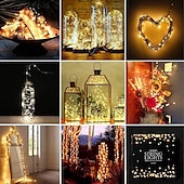 cheap Battery String Lights-30 PCS 12PCS 6PCS Fairy Lights Battery Operated (Included) 600LED 240LED 120LED Mini String Lights Waterproof Copper Wire Firefly Starry Lights for Halloween Party Christmas Festivals Decorations