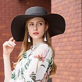 cheap Party Hats-Hats Polyester Straw Hat Sun Hat Casual Holiday Simple With Bowknot Headpiece Headwear