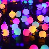 cheap Solar String Lights-Outdoor Solar String Light Solar LED String Lights Matte Bulb Warm White Colorful White 8 Mode Outdoor Waterproof 7M 50LEDs Fairy Lights Christmas Wedding Holiday Decoration Lights Garden Light