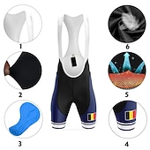 Χαμηλού Κόστους Ανδρικά σορτς, καλσόν &amp; παντελόνια-Ανδρικά Συμπαγές Χρώμα Με Μοτίβο Βέλγιο Εθνική Σημαία Αθλητική φόρμα σορτς ποδηλασίας Ποδήλατο Σορτσάκι με τιράντες Παντελόνια Ποδηλασία Βουνού Ποδηλασία Δρόμου Αθλητισμός 3D Pad
