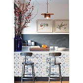 olcso Csempematricák-24/48db öntapadó falmatricák vízálló divatos marokkói csempe matricák kreatív konyha fürdőszoba nappali