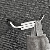 billige Garderobekroker-multifunksjons kappekrok, moderne stil, 304 rustfritt stål, 4-farget sort, krom, børstet, gull - veggmontert for bad og soverom