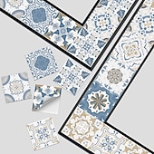 olcso Csempematricák-24/48db öntapadó falmatricák vízálló divatos marokkói csempe matricák kreatív konyha fürdőszoba nappali