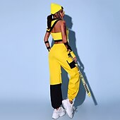 economico Hip Hop Dancewear-Hip hop Jazz Superiore Fascia / fiocco in vita Per donna Prestazioni Da tutti i giorni Senza maniche Cadente Poliestere