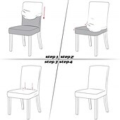 cheap Dining Chair Cover-Dining Chair Cover Burgundy Farmhouse Stretch Chair Seat Slipcover Spandex Washable Cover Kitchen Protector for Dining Room Wedding Ceremony Durable