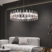baratos Candeeiros de Lustre-luminária led pendente 60 cm lanterna desgin lustre aço inoxidável galvanizado moderno 220-240v