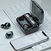 abordables Auriculares TWS-M10 TWS Auriculares inalámbricos Bluetooth 5.1 2000mAh Power Bank Auriculares verdaderamente inalámbricos deportivos auriculares Bluetooth 9D sonido HIFI