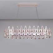 baratos Candeeiros de Lustre-luminária led pendente 60 cm lanterna desgin lustre aço inoxidável galvanizado moderno 220-240v