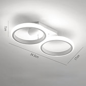 cheap Dimmable Ceiling Lights-LED Ceiling Light 34.5 52.5 cm Cluster Design Square Line Design Flush Mount Lights Aluminum Vintage Style Metal Linear Painted Finishes LED Vintage 220-240V