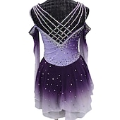 economico Abiti da Pattinaggio Artistico-Vestito da pattinaggio artistico Per donna Da ragazza Pattinaggio sul ghiaccio Vestiti Completi Grigio Croce posteriore Retato Elastene Elevata elasticità Addestramento Competizione Vestiti da