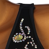 cheap Latin Dancewear-Latin Dance Dress Tassel Crystals / Rhinestones Women&#039;s Performance Daily Wear Sleeveless Spandex