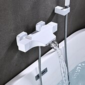 olcso Csaptelepek fürdőkádhoz-kád csaptelep - modern galvanizált falra szerelhető kerámia szelepes kád zuhanycsapok