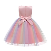 Copii Fete Rochie de fată cu flori Rochie Curcubeu Floare Fără manșon Nuntă Petrecere Paiete Plisată Funde Drăguţ Dantelă Tulle Lungime Genunchi Rochie de Fata de Flori Șampaniu Roz Îmbujorat Roșu Vin ieftine Rochii cu Flori-Copii Fete Rochie de fată cu flori Rochie Curcubeu Floare Fără manșon Nuntă Petrecere Paiete Plisată Funde Drăguţ Dantelă Tulle Lungime Genunchi Rochie de Fata de Flori Șampaniu Roz Îmbujorat Roșu Vin