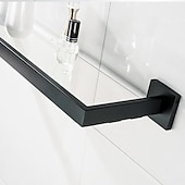 cheap Shower Caddy-Bathroom Shelves Bathroom Tempered Glass Shelf, Sainless Steel Shower Wall Shelves No Drilling Towel Racks Rectangular 1 Tier Wall Mounted Mirror Front Shelf