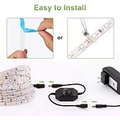 economico Strisce luminose a spina-32.8ft 10m dimmerabile striscia luminosa a led smd 2835 12v flessibile sotto il mobile luce di cortesia bianco caldo bianco freddo