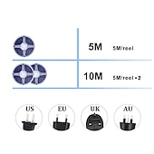 billiga Fjärrkontroll-led strip lights rgb 65.6ft 20m smd 5050 lysdioder färgskiftande vattentät med fjärrkontroll för hem kök tv fest sovrum bar jul heminredning