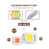 رخيصةأون لمبات الكرة LED-1 قطعة 50 واط Uttral مشرق led قطعة خبز رقاقة 110 فولت 220 فولت المدخلات الذكية IC ل DIY LED ضوء الفيضانات الدافئة الباردة الأبيض