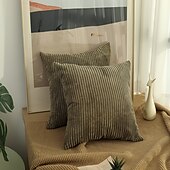 preiswerte Kissen-Trends-Dekorative Wurfkissen, 1 Stück, schlichter Cord-Kissenbezug, einfacher Maisstreifen-Kissenbezug, reine Farbe, Plüschkissen, mehrfarbig, Sofa-Umarmungskissenbezug, rosa, blau, salbeigrün, lila, gelb