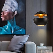 economico Luci a sospensione-lampada a sospensione a led lampada da soffitto 25cm 35cm rotonda design semplice oro nero oro bianco e27 / e26 i lampada a led ristorante lampada da soffitto studio bar camera da letto lampada ac220v