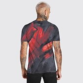 tanie męskie koszulki plus size-Męskie Puszysta Koszula Duży i wysoki Graficzny Półgolf Nadruk Krótki rękaw Lato Designerskie Codzienny Duży i wysoki Codzienny Święto Najfatalniejszy