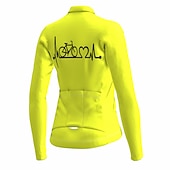 ieftine Tricouri pentru femei-Pentru femei Jersey de ciclism Inimă Grafic Amuzant Manșon Lung Bicicletă Jerseu Topuri cu 3 buzunare spate Ciclism montan Ciclism stradal Uscare rapidă Dungi reflectorizante Înapoi de buzunar