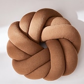 baratos Almofadas de chão-Travesseiro de nó redemoinho travesseiro de chão bola almofadas decorativas 13,8 polegadas travesseiro macio redondo atado para casa cama quarto decoração sofá escritório decoração travesseiro de